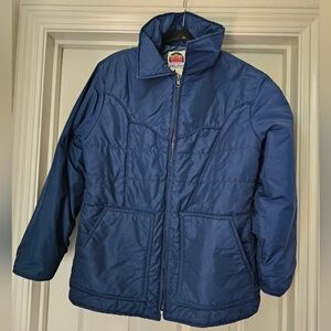 Vintage Miller Outerwear ski puffer winter coat blue size 38